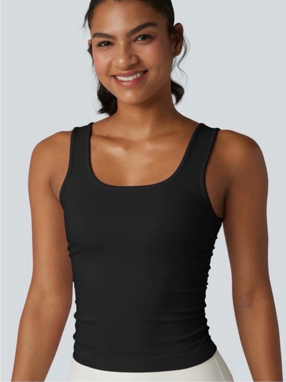 HALARA Black OneForm Seamless Flow Yoga Tank Top - Picture 1 of 5